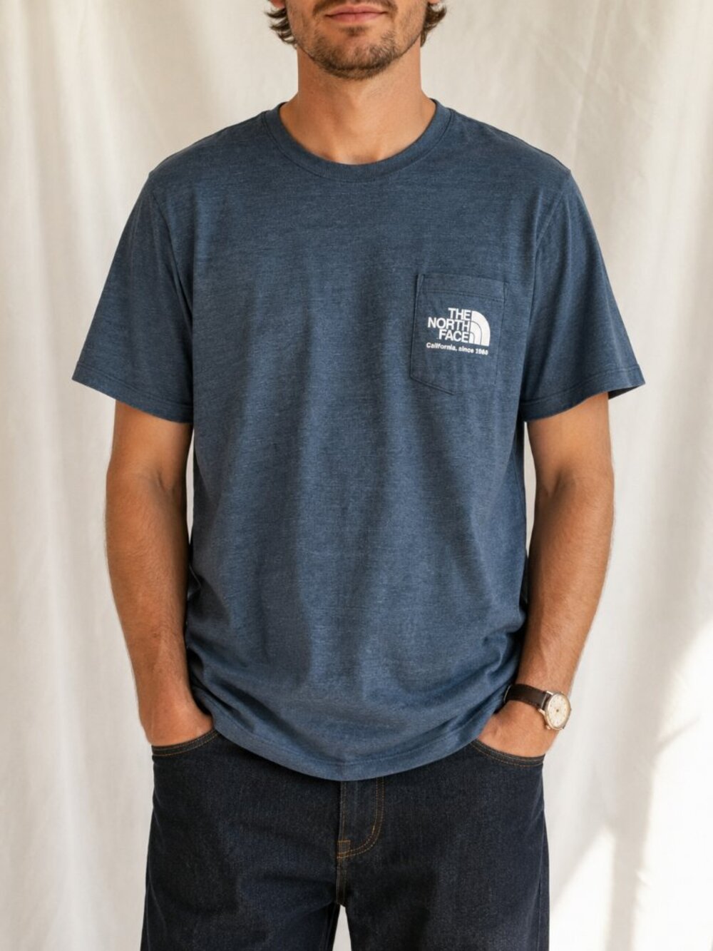 The North Face California 1966 Pocket Tee in Navy — Women's L